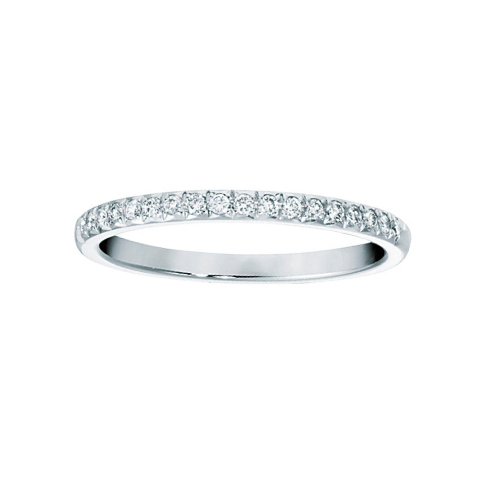 a silver ring with a diamond