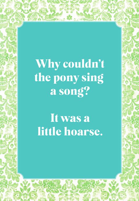 best jokes for kids why couldn't the pony sing