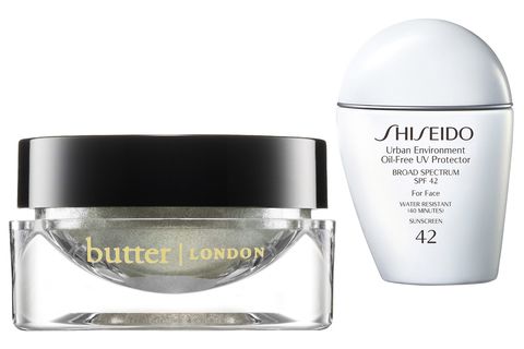 Butter London Lip and Eye Gloss and Shiseido UV Protector