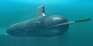 Submarine, Fish, Underwater, Organism, Ballistic missile submarine, Marine biology, Submersible, Vehicle, Marine mammal, Ocean, 