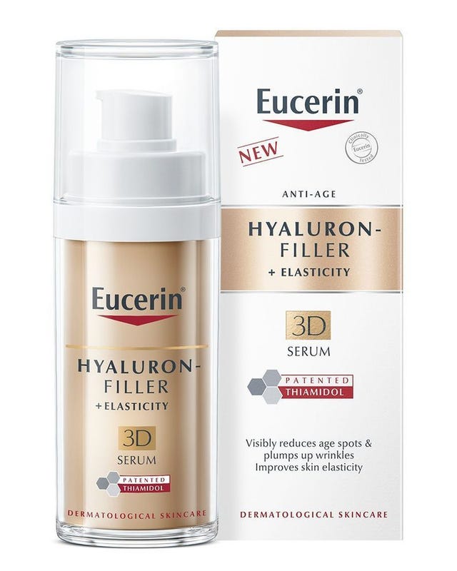 eucerin hyaluron filler  elasticity anti ageing 3d face serum with hyaluronic acid 30ml