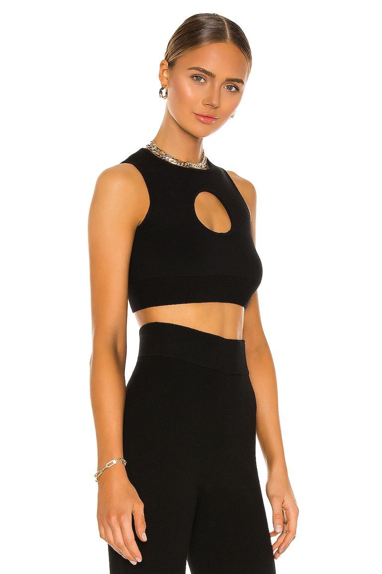 victor glemaud colorblock cut out halter top