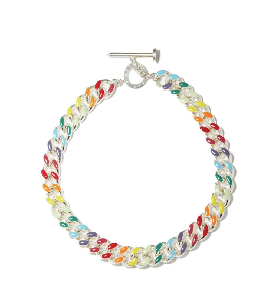 rainbow choker necklace trend