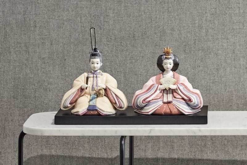 リヤドロ 雛人形 Lladro ひな人形 雛 親王飾り 春雛 本体のみ 台座付