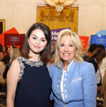 washington, dc   may 18 selena gomez and dr jill biden attend as mtv entertainment hosts first ever mental health youth forum at the white house on may 18, 2022 in washington, dc photo by tasos katopodisgetty images for mtv entertainment