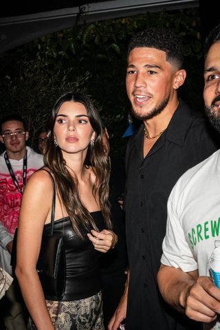 los angeles, california   september 07 kendall jenner and devin booker attend the nba 2k launch party at rolling greens on september 07, 2022 in los angeles, california photo by cassy athenagetty images