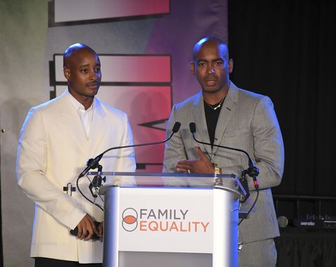 los angeles, california   october 15 jason bolden and adair curtis attend family equalitys la impact a night of heroes at paramount studios on october 15, 2022 in los angeles, california photo by charley gallaygetty images for family equality