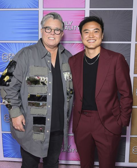 los angeles, california   october 15  rosie odonnell l and leo sheng attend family equalitys la impact a night of heroes at paramount studios on october 15, 2022 in los angeles, california photo by charley gallaygetty images for family equality