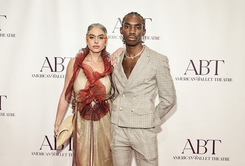 new york, new york   october 27 l r shari siadat and elijah daunte attend the american ballet theatre fall gala at the david koch theatre at lincoln center on october 27, 2022 in new york city photo by jamie mccarthygetty images for american ballet theatre