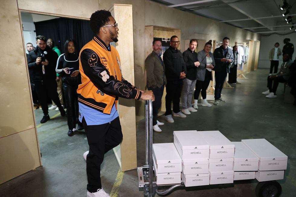 salt lake city, utah february 17 donovan mitchell attends the adidas basketball remember the why media event on february 17, 2023 in salt lake city, utah photo by mat haywardgetty images for adidas basketball