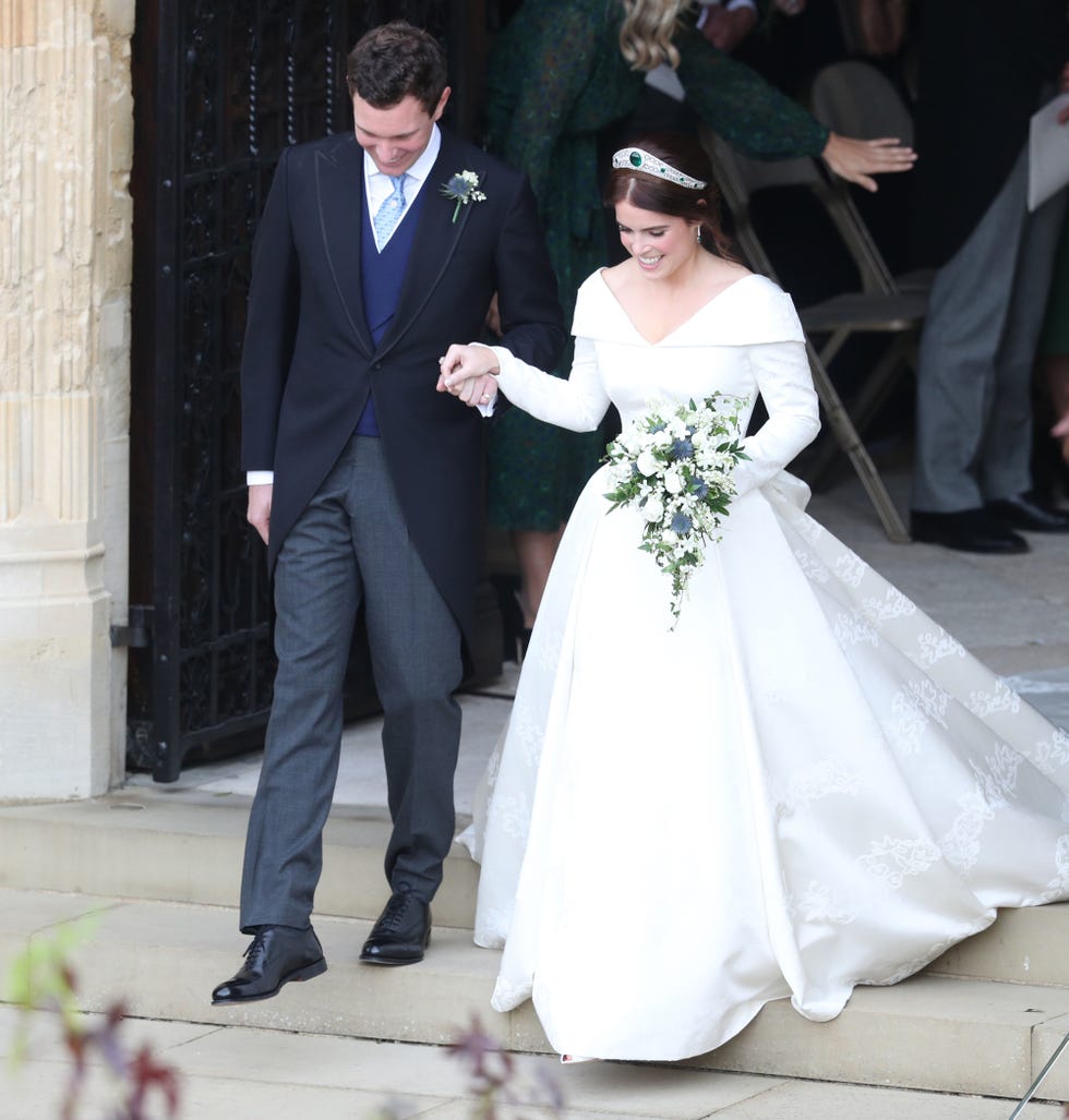 Gown, Wedding dress, Bride, Dress, Bridal clothing, Photograph, Clothing, Facial expression, Formal wear, Ceremony, 