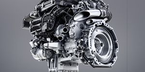 Mercedes-Benz Sechszylinder-Benzinmotor M256
 Mercedes-Benz six-cylinder engine M256. Engine cross section