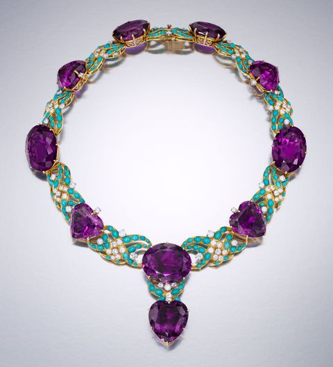 cartier turquoise amethyst necklace