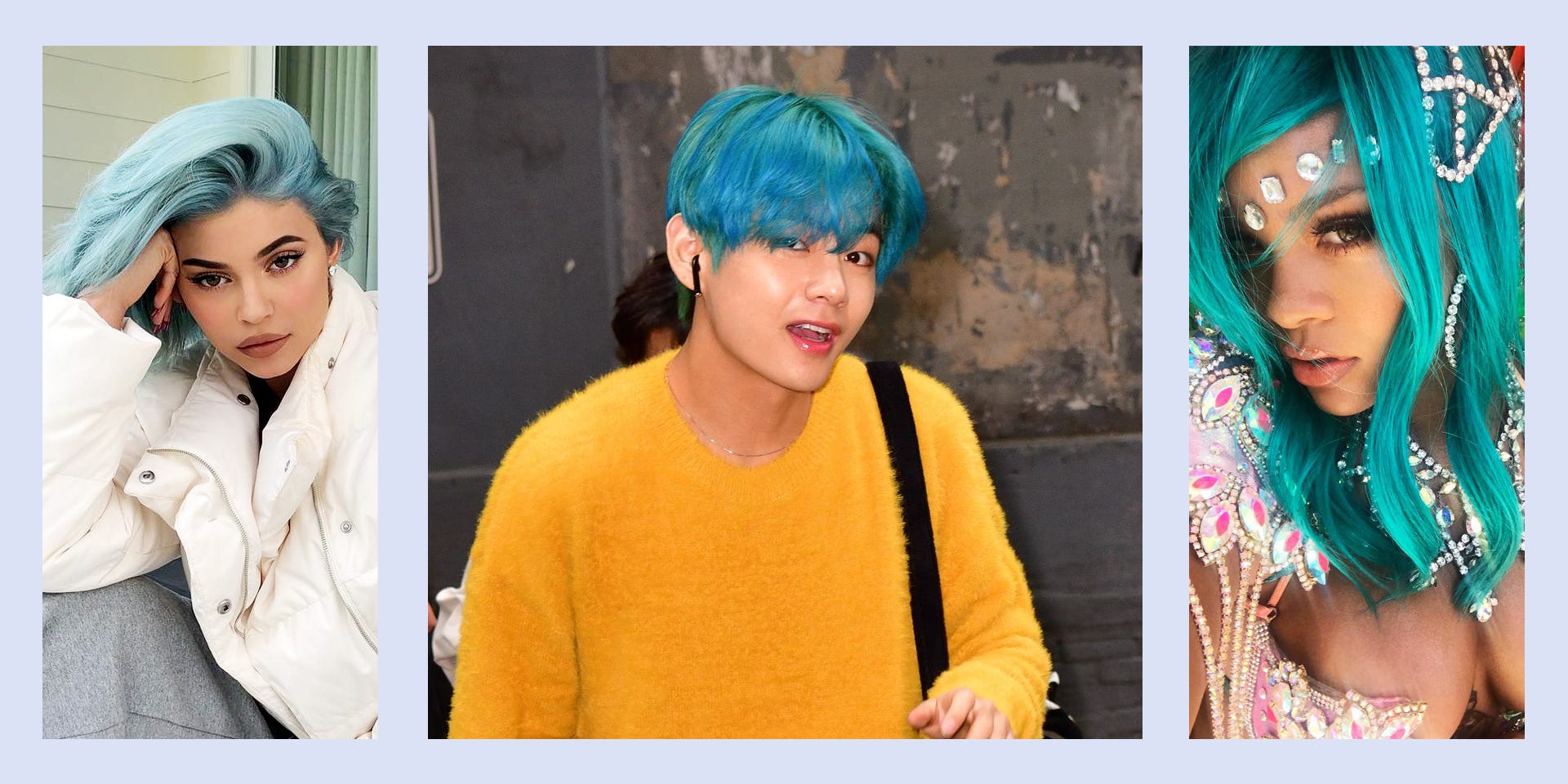Celebs with blue hair