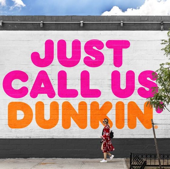 Pink, Text, Font, Advertising, Street art, Wall, Mural, Banner, Facade, Tree, 
