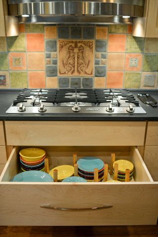 Gas stove, Kitchen stove, Room, Kitchen, Countertop, Furniture, Cabinetry, Interior design, Stove, Cooktop, 