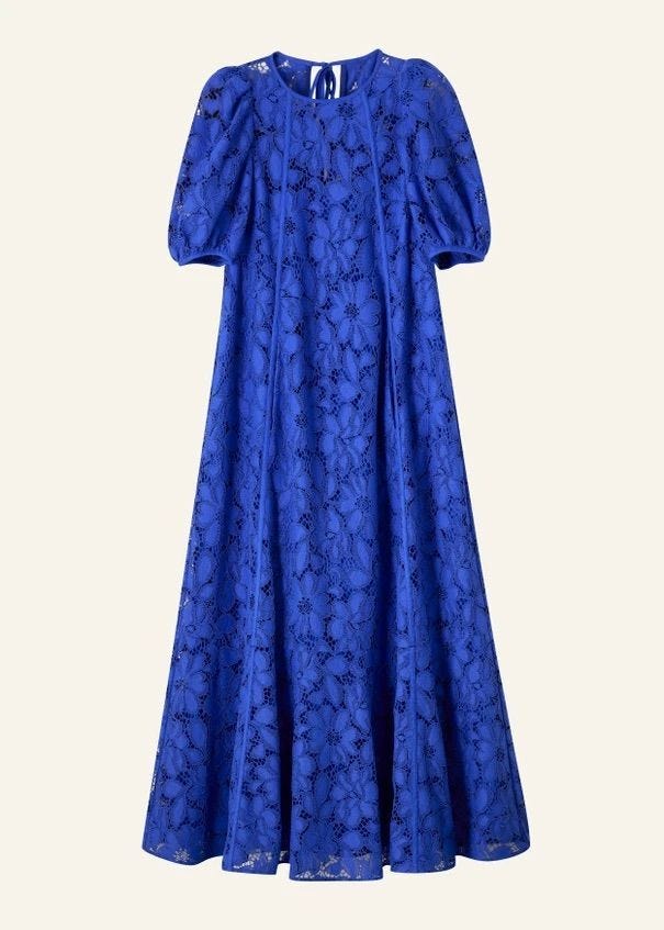 me and em statement guipure lace maxi dress