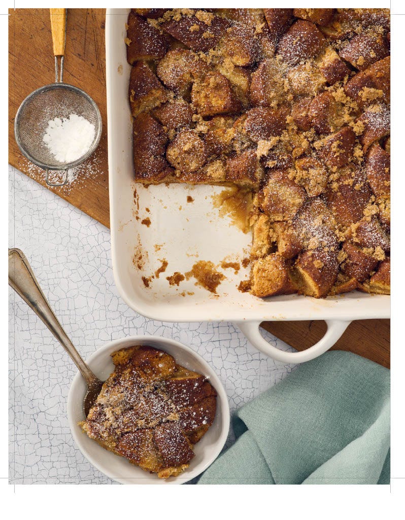 apple cider doughnut bread pudding