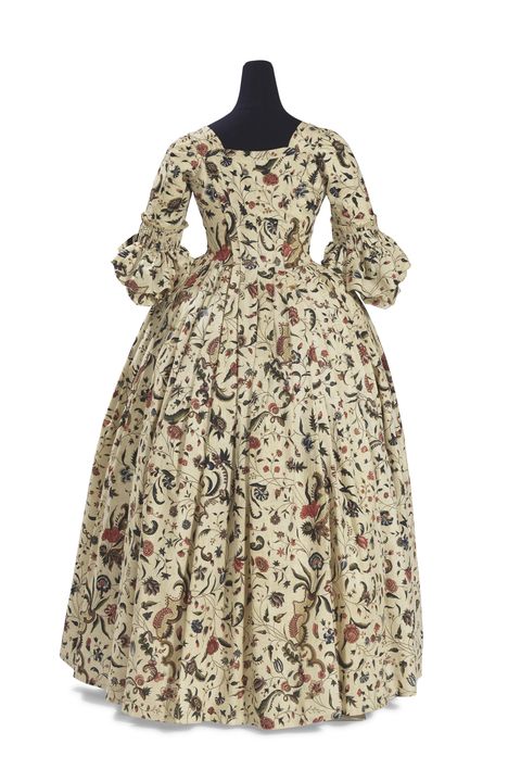 1740s chintz dress
