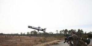 Javelin missile launch.