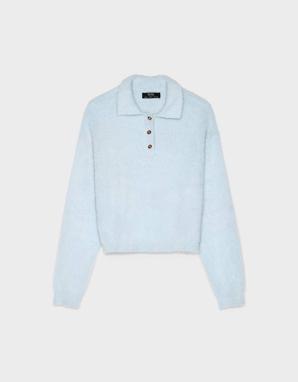 Clothing, White, Blue, Sleeve, Outerwear, Sweater, Collar, Top, Long-sleeved t-shirt, T-shirt, 