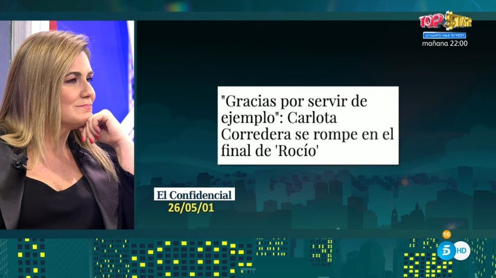 carlota corredera hace balance en 'viernes deluxe' de su papel al frente de 'rocío, contar la verdad para seguir viva'