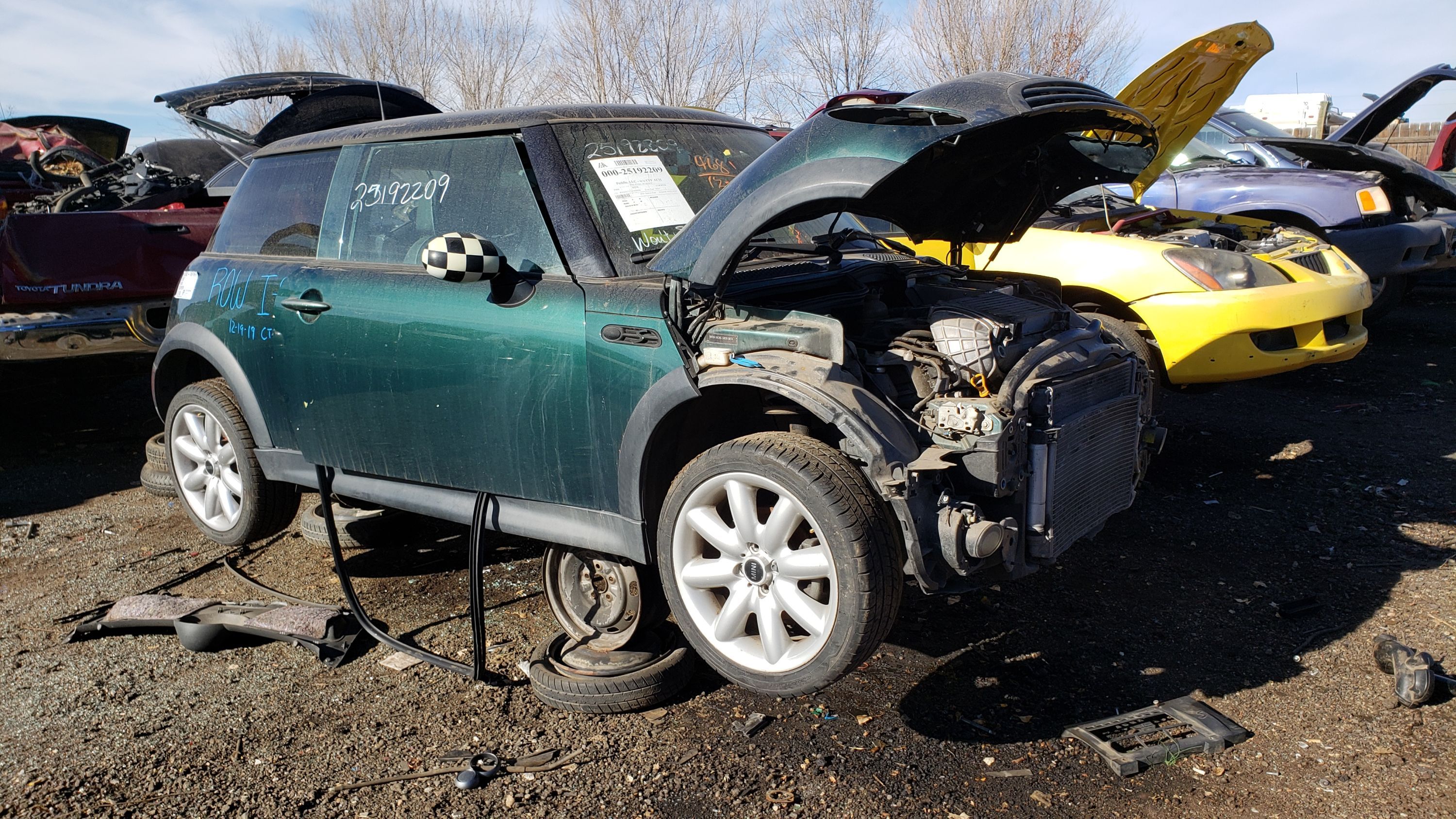 Mini cooper on sale scrap yard