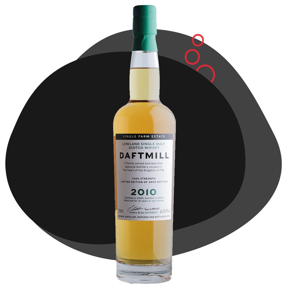 bottle of daftmill lowland single malt scotch whisky