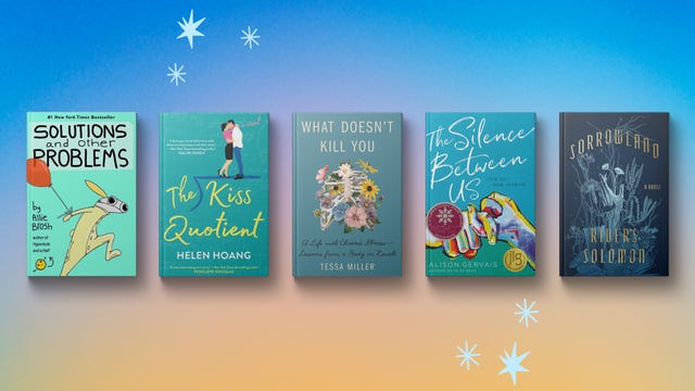 5 books about disability representation shot on a gradient background