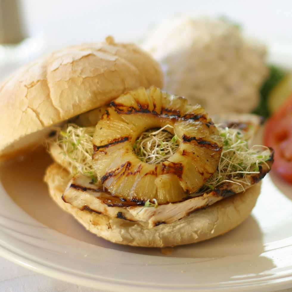 Chicken and pineapple grilled sandwich