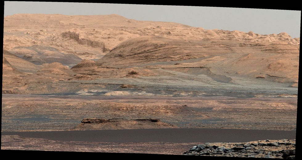 Op 25 september 2015 maakte de rover Curiosity deze opname van de Bagnoldduinen in de krater Gale
