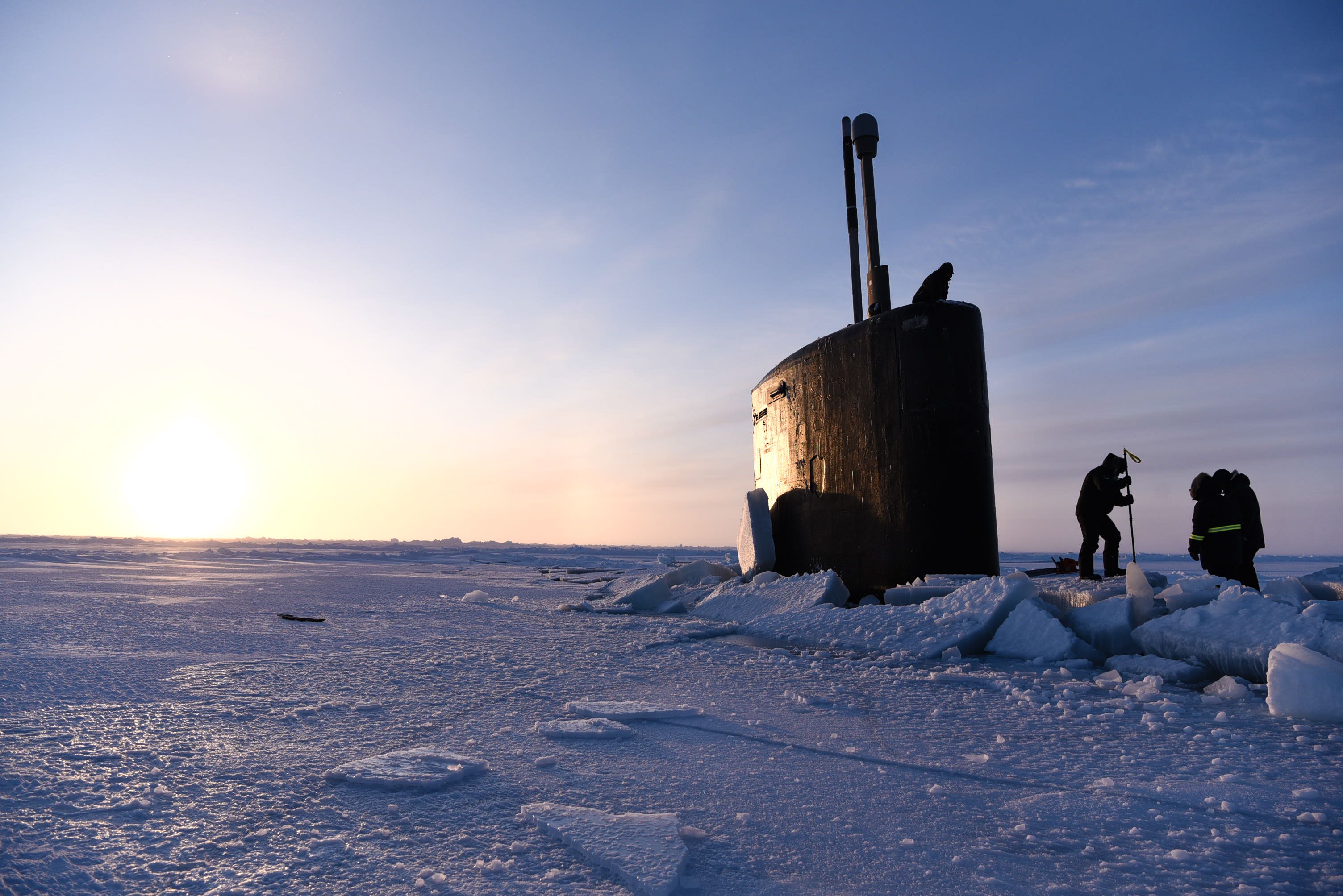Navy Submarines Arrive in Arctic for ICEX 2016