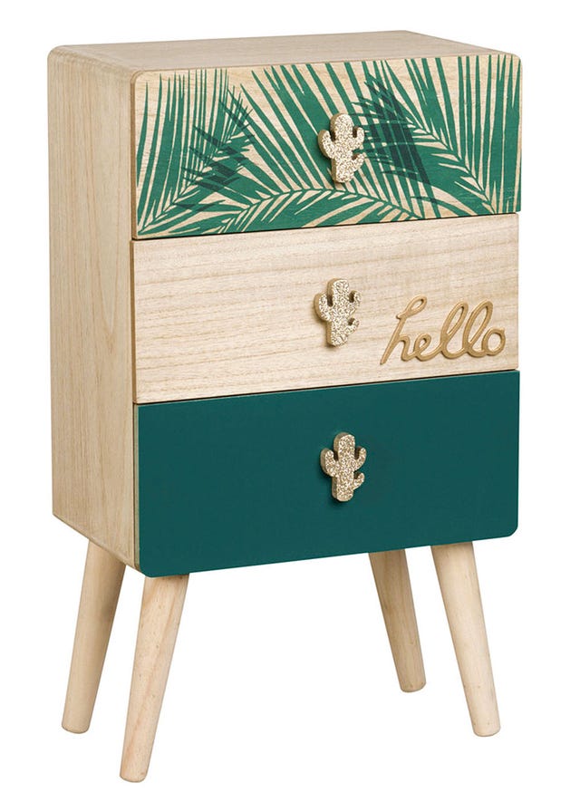 Cajonera con detalles troopicales