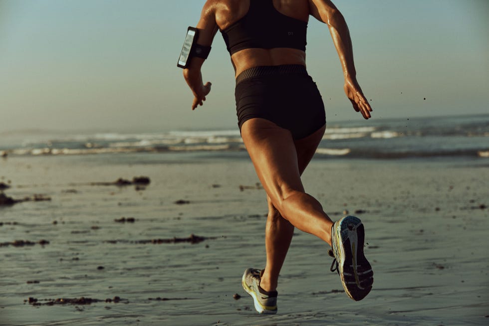 Water, Jogging, Running, Beauty, Human leg, Leg, Footwear, Recreation, Sea, Joint, 