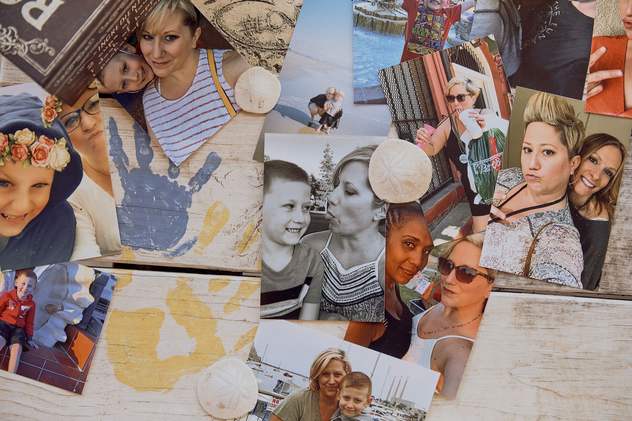 A mother's photo board