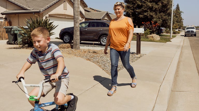 A woman and her son