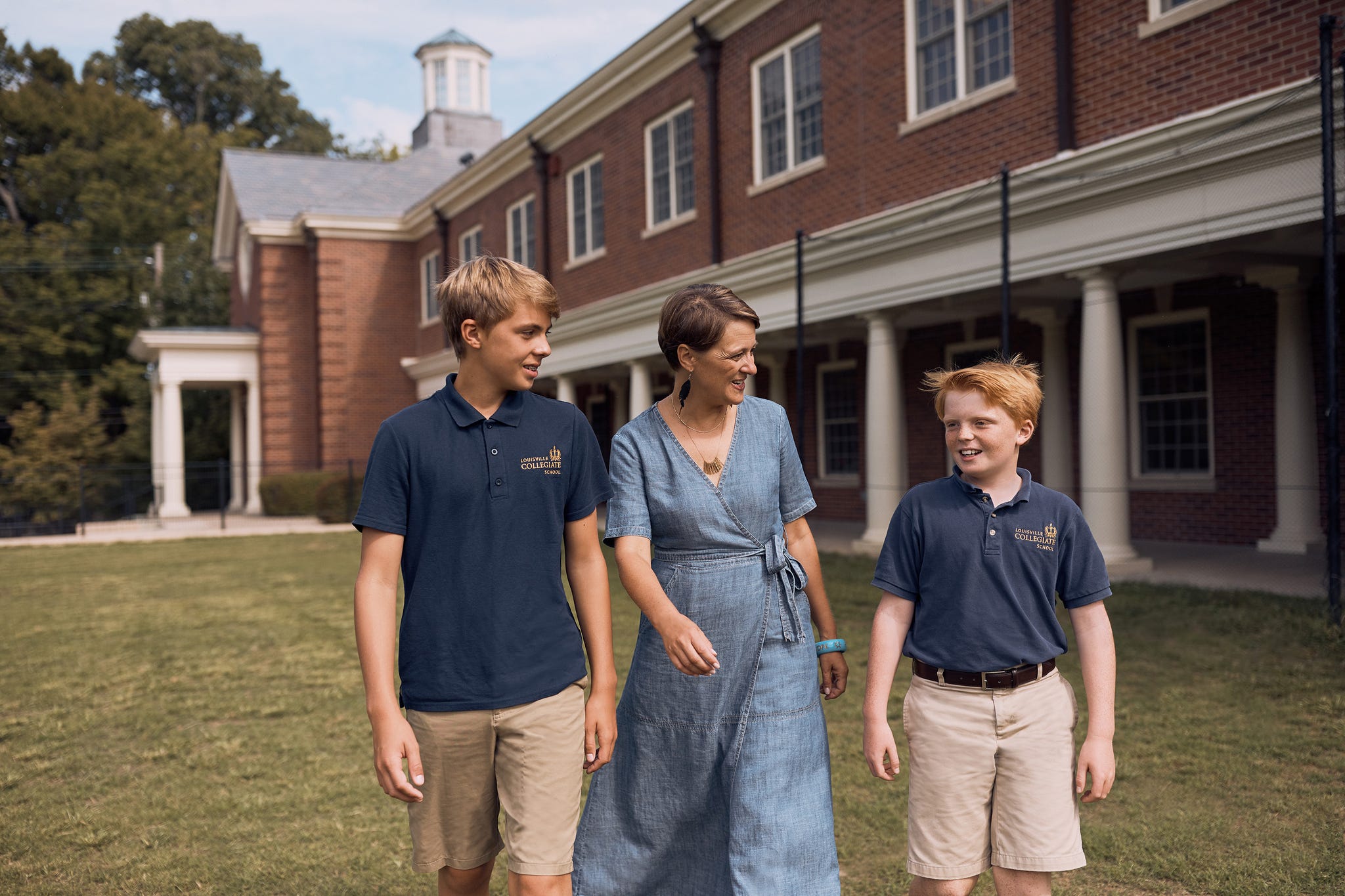 A woman and her two sons