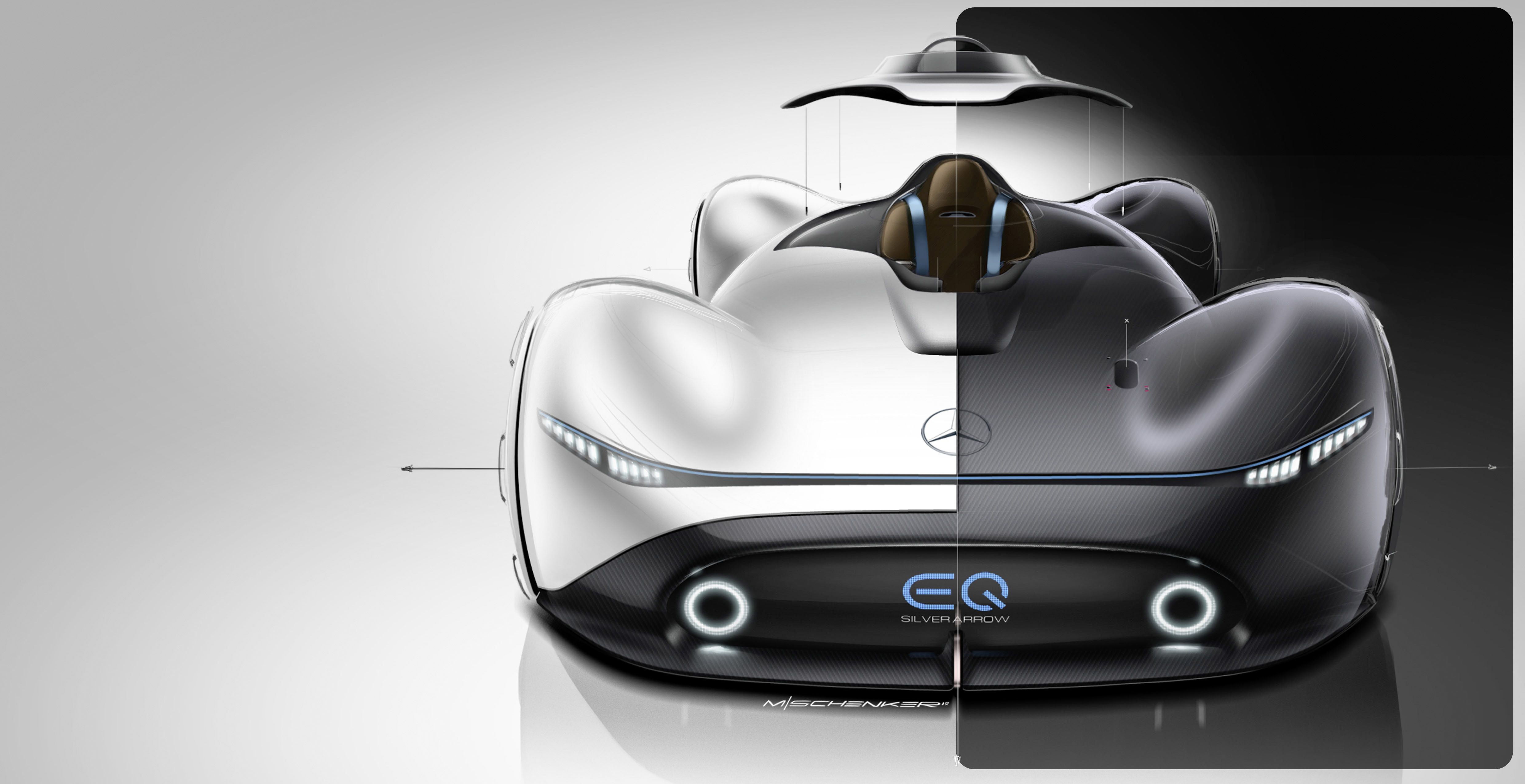 Mercedes Benz EQ Silver Arrow Concept New Mercedes at Monterey