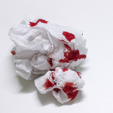 bloody tissue 