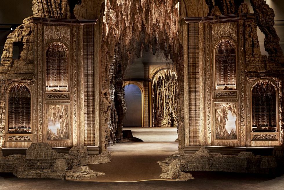 architectural grottos for dior's ss23 show, designed by jospin﻿jpg