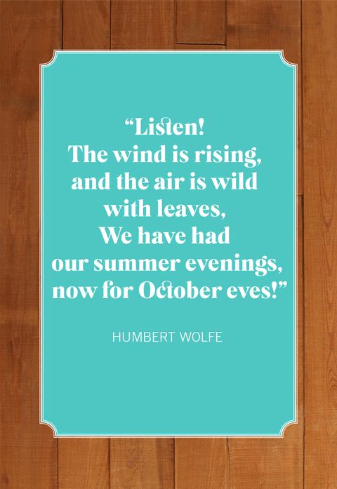 october quotes humbert wolfe