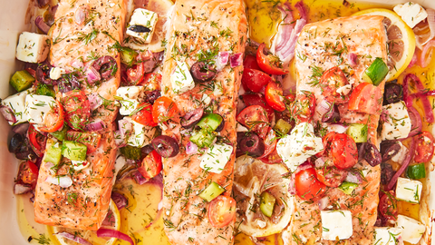 preview for This Greek Salmon Is As Beautiful As It Is Delicious