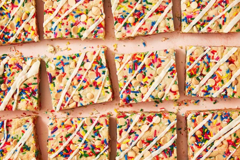 preview for We'll Take These Blondies Over Birthday Cake Any Day Of The Week