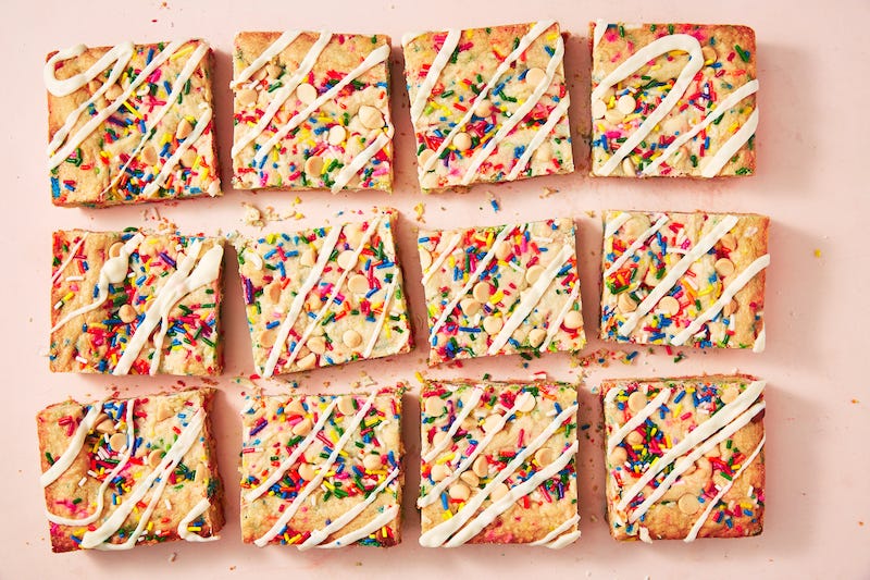 Birthday Cake Blondies - Delish.com