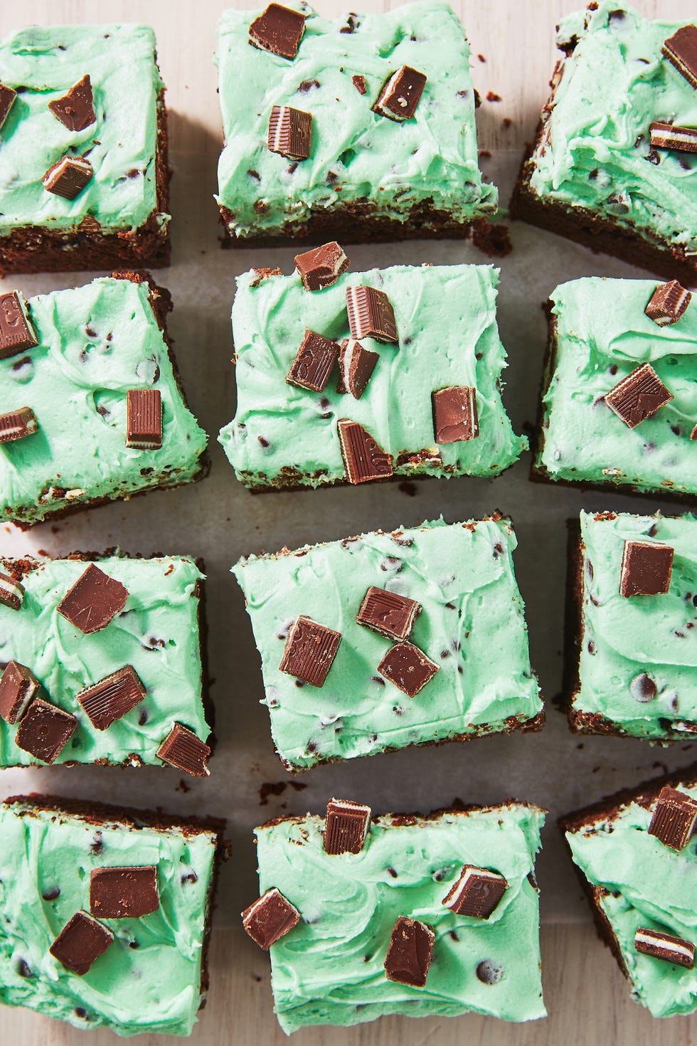 mint chocolate chip brownies