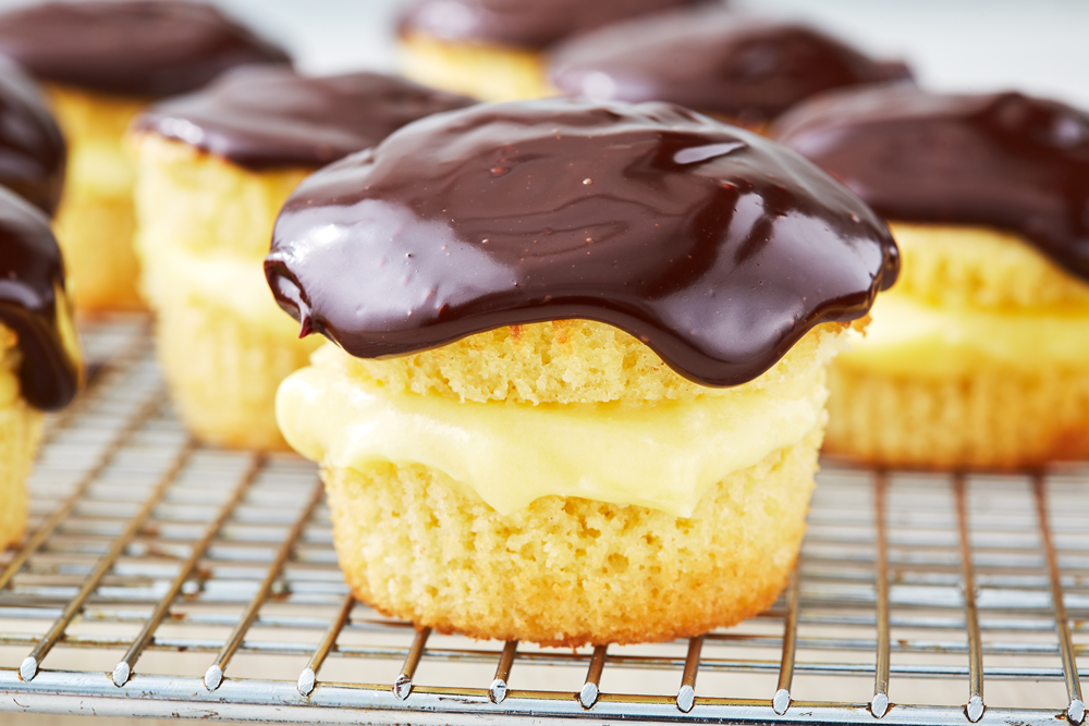preview for If You Can Prepare Boxed Cake Mix, You Can Pull Off These Adorable Boston Cream Cupcakes!