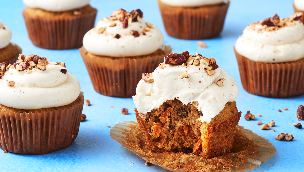 preview for Make Your Favorite Spring Dessert Shareable With Carrot Cake Cupcakes