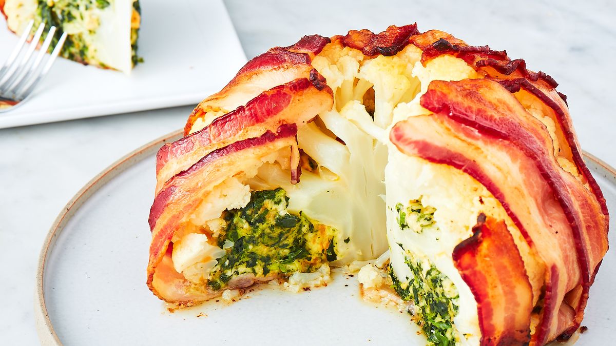 preview for This Bacon-Wrapped Cauliflower Is A GAME. CHANGER.