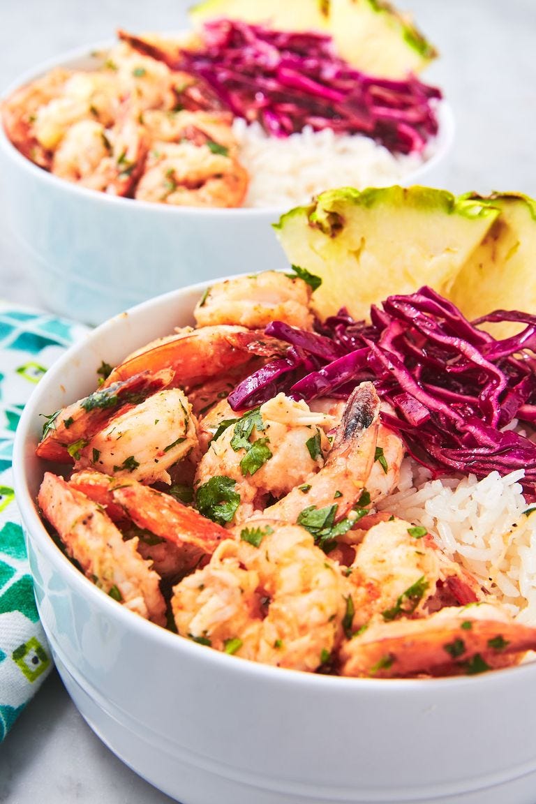 coconut lime shrimp bowls