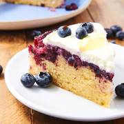 blueberry lemon upside down cake delishcom